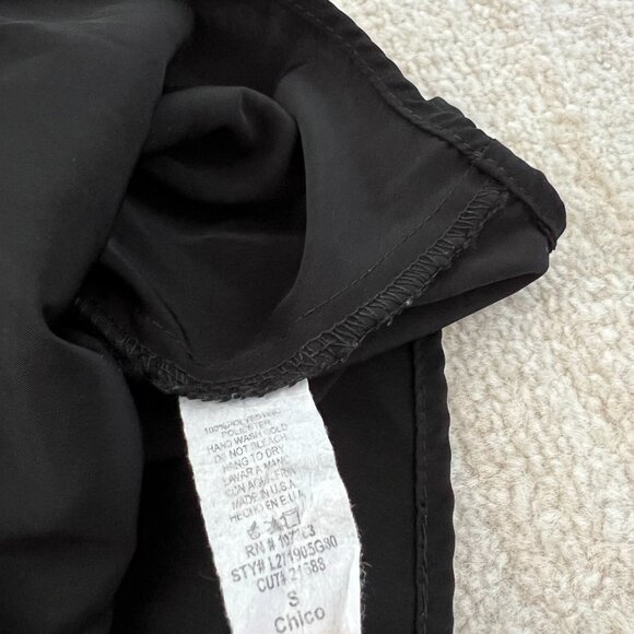 3 for $6 Solemio Sleeveless Black Studded Cutout Back Flowy Blouse Top S - Picture 7 of 7